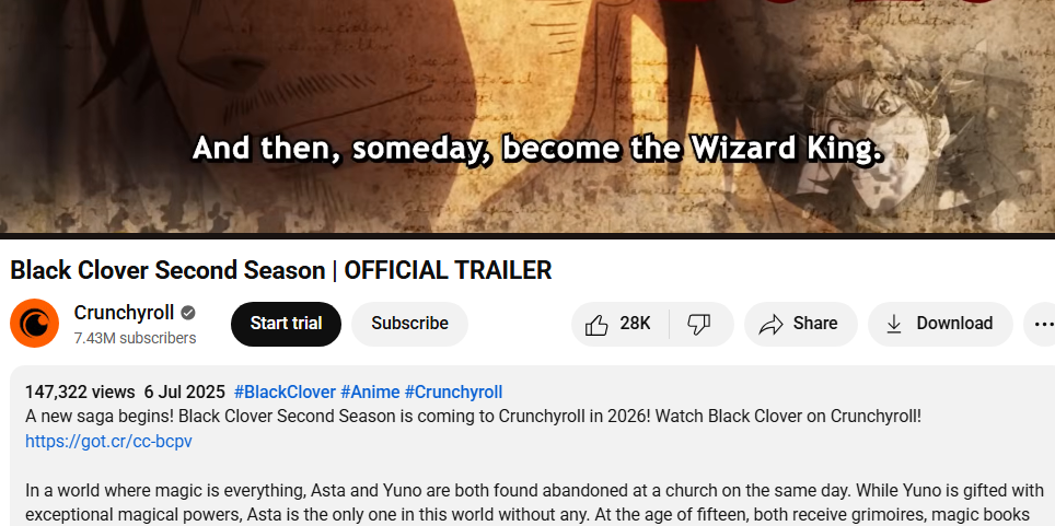 ২০২৬ এ আসছে ব্ল্যাক ক্লোভার সিজন ২, ট্রেইলার প্রকাশ 4 ২০২৬ এ আসছে ব্ল্যাক ক্লোভার সিজন ২, ট্রেইলার প্রকাশ